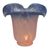 Meyda Tiffany Fluted Shade in Pink and Blue Finish