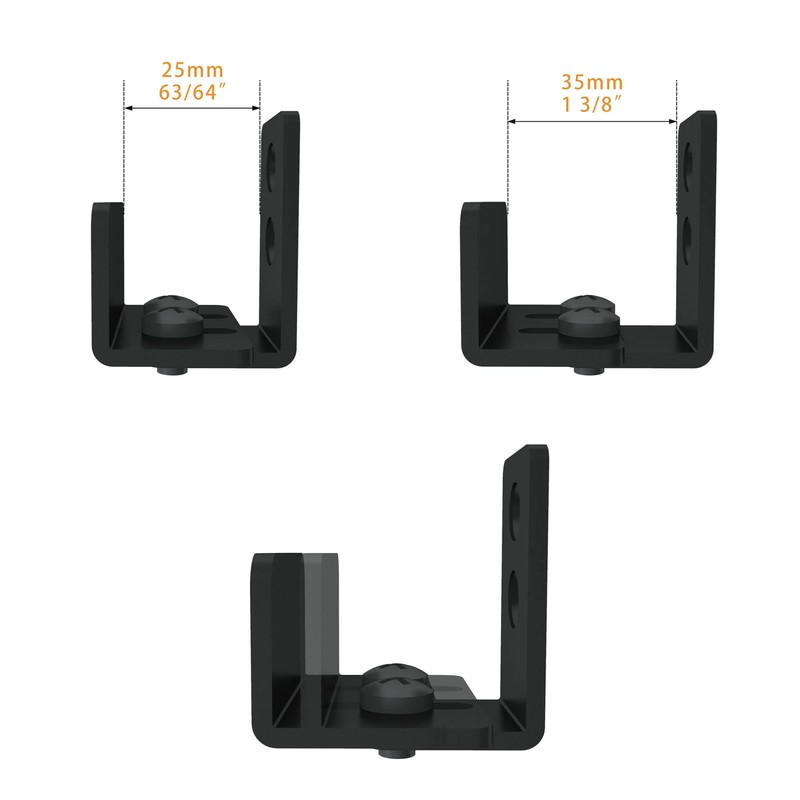 JUBEST Matte Black Floor Guide Wall Mount Sliding Barn Door
