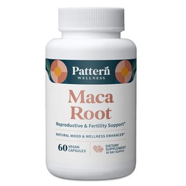 Pattern Wellness Maca Root for Men & Women - 10,000mg - Natural Mood & Wellness Enhancer - Unique Optimum Blend for Fertility, Reproductive & Whole Body Health - 60 Vegan Capsules