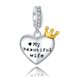 Rimgoris 925 Sterling Silver Charms for Women Bracelets Necklace Green Christmas Tree Women Easter Bunny & Egg Easter Egg Four Leaf Clover Friendship Wife Christmas Snowman Grinch, Silver, Cubic