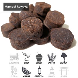 Mamoul Rewaya 80g Nag Champa Incense Bricks (Disk Form) | Use with Charcoal Discs or Electric Bukhoor Burner (Insienso) | Middle Eastern Perfume for Home - Oud Air Freshener Ramadan Gift Basket Ideas
