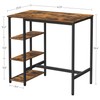 VASAGLE Bar Table with Sturdy Metal Frame, Easy Assembly, Industrial