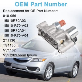 WMPHE Engine Variable Valve Timing VVT Solenoid Compatible with 2008-2012 Honda Accord 2008-2016 Honda Odyssey 2009-2015 Honda Pilot Honda Crosstour Acura RDX Replacement for 15810-R70-A04 918-056