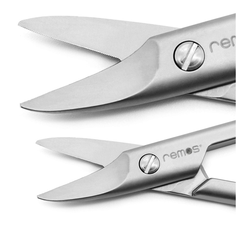 Remos toenail scissors in beak shape, made of stainless steel,