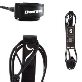 DORSAL Premium PROCOMP SURFBOARD 6, 7, 8, 9, 10 ft – Surf Leash 10 FT Longboard Black/Black