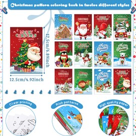 Fulmoon 48 Pcs Coloring Books DIY Art Drawing Book, Books Bulk Party Favors for Goodie Bag Gift Stuffer School Classroom Activity(Santa Claus)