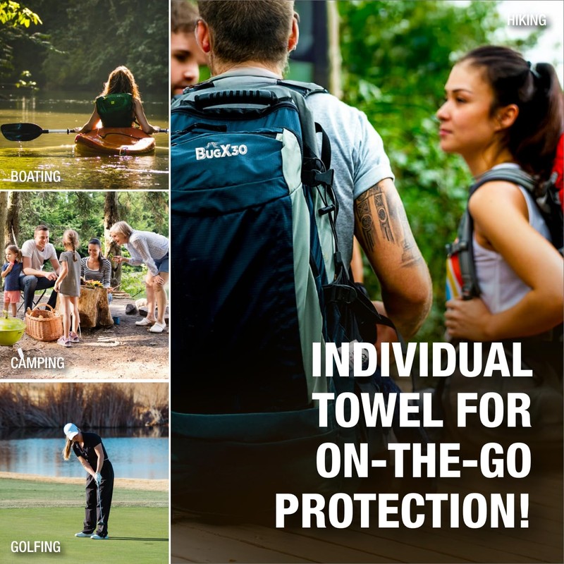 CoreTex Bug X 30 Mosquito, Tick, & Insect Repellent Wipes