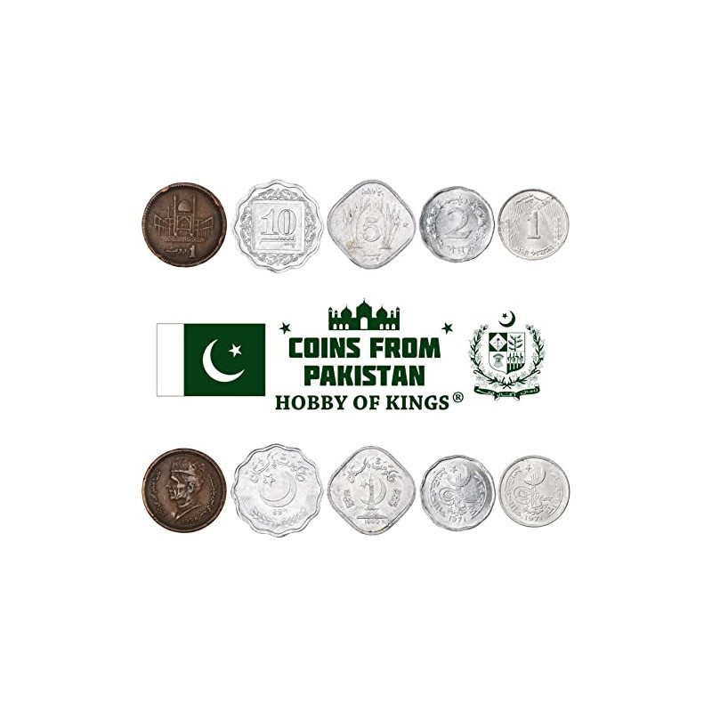 Pakistan 5 Mixed Coins | 1 Paisa - 1 Piece