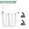 JANADIO 2Set Blender Cups 24oz/32oz Cups with Flip-Top To-Go-Lids Fit