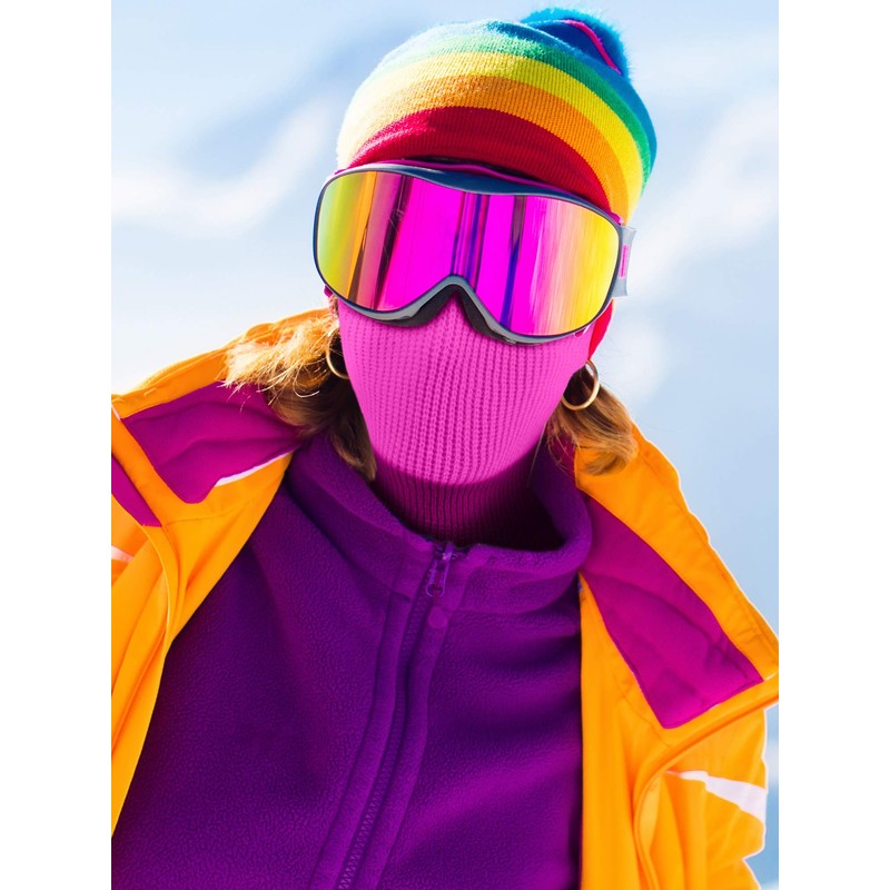 SATINIOR 2-Hole Knitted Ski Mask Full Face Mask Cover Neck