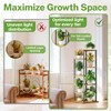 iDavosic.ly 6 Tier Wooden Plant Stand Indoor, 49 Inch Tall,