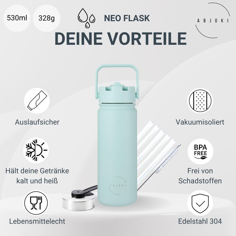 Abjoki Stainless Steel Drinking Bottle "Neo" 530 ml - Moonlight