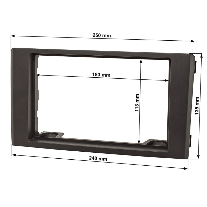 tomzz Audio 2422-001 Double DIN Radio Faceplate Compatible with Iveco