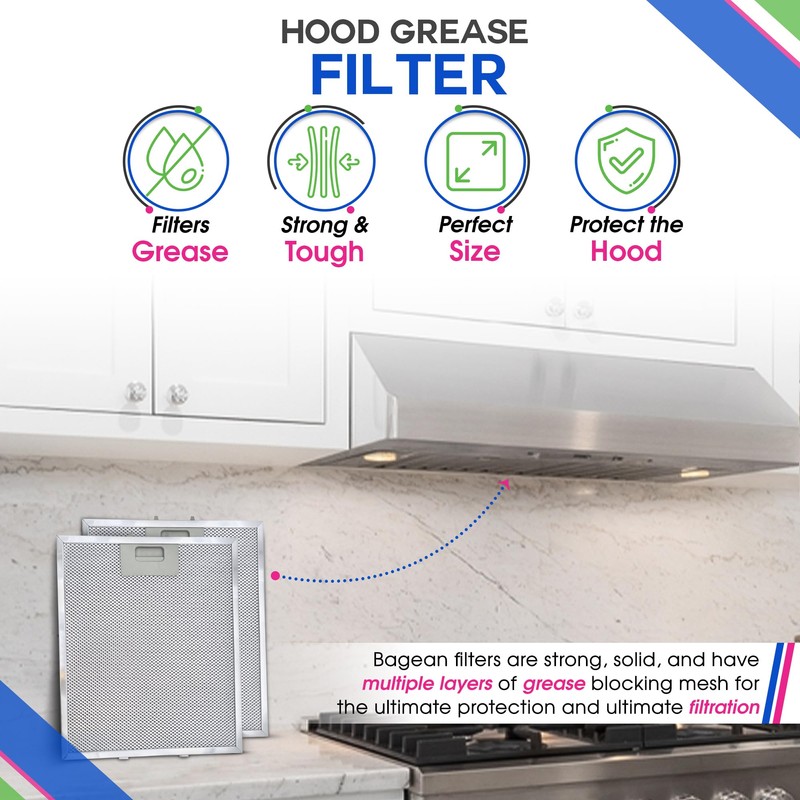 Range Hood Filter Replacement 12" x 10.5" for W10169961A Whirlpool