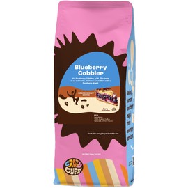 Crazy Cups Flavored Ground Blueberry Coffee, Blueberry Cobbler, For Brewing Flavored Hot or Iced Coffee, 10 oz Bag