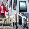 806621 RV Window for Entry Doors With Low-profile Shade 12''