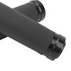 1 Pair 25mm Motocycle Handlebar Grips Black Comfortable Grasp Anodized