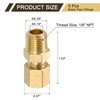 uxcell 2Pcs Brass Pipe Fitting, 3/16" OD x 1/8" NPT