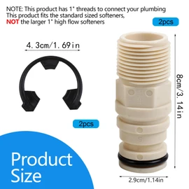 Water Softener Installation Adapter Kit 7280203 Compatible with Kenmore, GE, Whirlpool, Morton, NorthStar, EcoWater, EcoPure etc