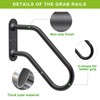 SELEWARE Heavy Duty Wall Mount Handrails for Outdoor Steps, Non-Slip