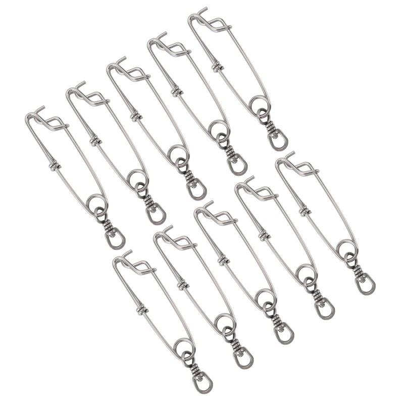 10 Set 3.8 X 150mm Fishing Snap Swivel 304 Stainless