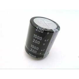 NICHICON LGU2D152MELC VOLTAGE RATING 200V, CAPACITANCE 1500 F, ALUMINUM ELECTROLYTIC CAPACITOR 1500UF 200V 20%, SNAP-IN, LEAD SPACING 10MM, LIFETIME @ TEMPERATURE 3000 HOURS @ 105 C, ROHS COMPLIANT YE