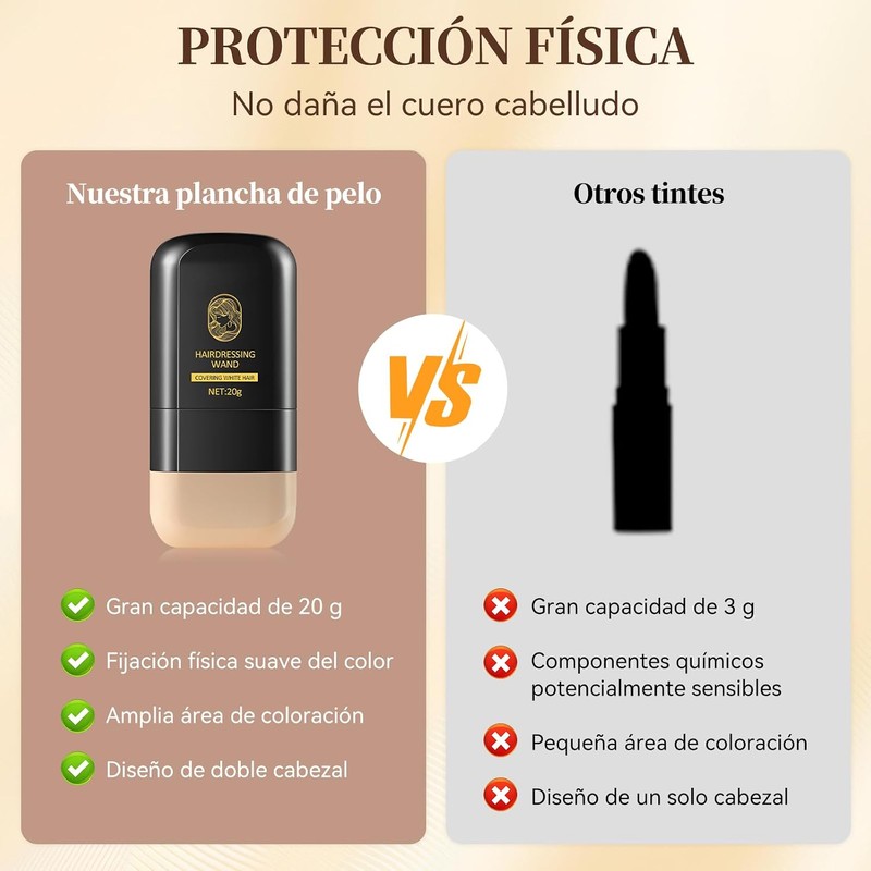 Peine de Tinte para Cabello – Retoca Canas Rápido, Waterproof