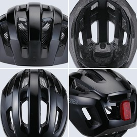 BBB Cycling Helmet MTB And Road Cycle Women And Men With Detachable Visor Condor 2.0 BHE-173 Glossy Black L (58-62cm)