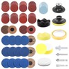 Glarks 120Pcs Sanding Discs Assortment Kit, 3 Inch Quick Change