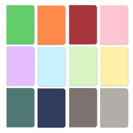 BCENG 12 Stück A6 Notizbuch mit 30 Seiten 12 Farben Notizbücher Tragbares Schulhefte Notizblock Mini Notizbücher Klein Notizheft mit Softcover für Journal Notizen Skizzieren Malen Schreiben