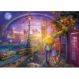 Romance on the River 1000 Piece Jigsaw Puzzle | London Jigsaw Puzzle | Sustainable Puzzle for Adults | Premium 100% Recycled Board | Great Gift for Adults | Gibsons Games