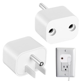 2 Pcs Grounding Plug Adapters,Safety Grounding Outlet Adapter Plug,Grounding Plug,Safety Plugs For Outlets,Ground Plug Adapter For Grounding Mats, Sheets, Wristbands, Compatible With Us Type B Outlets