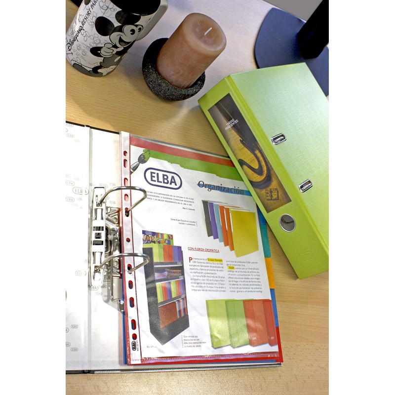 Elba 80 mm Plastic Foolscap Lever Arch File - Black