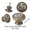LOVIVER 8Packs Bird Flower Pattern Door Knobs Kitchen Cupboard Knobs