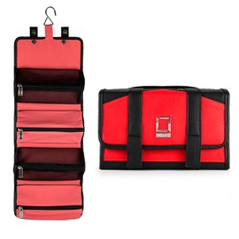 WGS Water Resistant Hanging Toiletries Bag for Business Trips, Vacation, Travel and Household with Four Removable Pouches