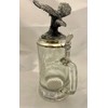 M. CORNELL IMPORTERS German Stein Eagle Wildlife Beer Glass w/Pewter
