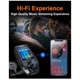 Guanda RM100 Wireless Car Transmitter, Radio Adapter Kit.  Color Display Hands Free