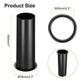 MECCANIXITY 4Pcs 59x180mm/2.3 x 7 Inch Speaker Port Tube Subwoofer Bass Box Tube Bass Woofer Box Speaker Box Bass Air Port for DJ/PA Speaker Cabinets