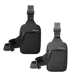 Suuwwn Sling Chest Crossbody Bag 2 Stück Umhängetasche Herren Wasserdichte Brusttasche Schultertasche für Männer und Frauen, die Outdoor-Sportarten wandern