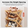 Simcat Wood Shoe Rack Foldable Shoe Organizer Shoe Storage for