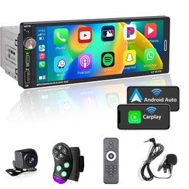 Alondy Single Din Car Touchscreen Radio (6.9-inch) Compatible with [Wireless] Apple CarPlay Android Auto Car Stereo Bluetooth USB (Type-C 2.1A Fast Charge) Backup Camera RCA