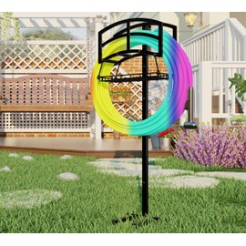 Fire Beauty Garden Hose Holder with Storage Basket,Heavy-Duty,80+ lb Capacity,Rust-Proof Stainless Steel,Organizes 150ft Hose for Patio,Yard, or Garage