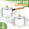 Teenyyou 2 Pcs Glass Pots 53 Oz/ 1.5 l and
