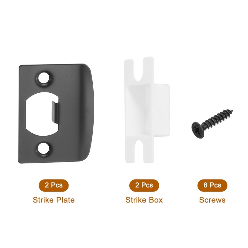 sourcing map 2 Set Door Strike Plate, 57mm x 45.0mm