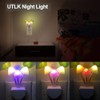 [2 Pack] UTLK Plug in LED Mushroom Night Light Lamp
