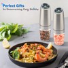 2Pcs Gravity Electric Salt and Pepper Grinder Set, Battery Powered