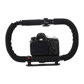 Operitacx Long-lasting Anti-shake Stabilizer Compact Phone Video Rig Camera Holder 3 Hot Shoe Slots for and Photographers