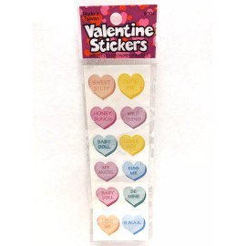 Fun Express Sweetheart Candy Valentine's Day Holiday Party Favor Decals Scrapbook Stickers