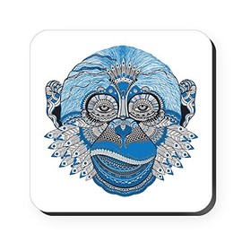Square Coaster (Set of 4) Chinese New Year Monkey 2016 Lucky Blue
