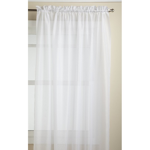 LORRAINE HOME FASHIONS Reverie Tailored Window Panel, 60 x 95, White